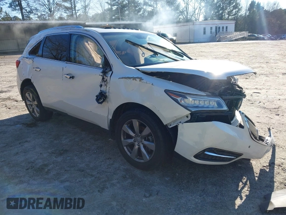 2014 Acura MDX Advance with VIN 5FRYD4H89EB028427, listed as a IAAI auction lot 41215006 with Not Provided miles and . Bid and sale history available at DreamBid. Image 1.