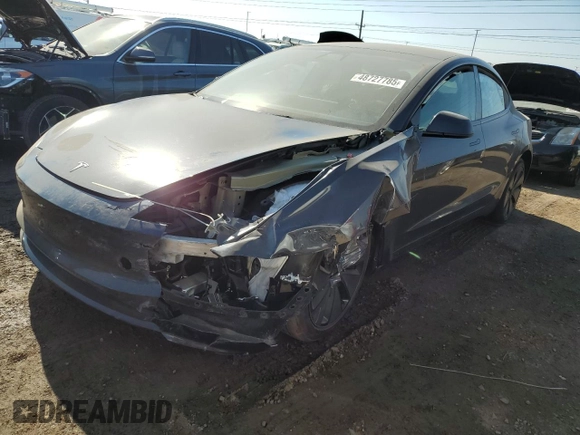 2024 Tesla Model 3 Long Range with VIN 5YJ3E1EB4RF793879, listed as a Copart auction lot 48727785 with 11,739 mi miles and Salvage Title. Bid and sale history available at DreamBid. Image 1.
