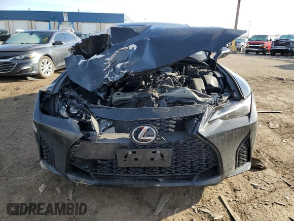 2023 Lexus IS with VIN JTHGZ1E26P5031110, listed as a Copart auction lot 47518905 with 9,498 mi miles and Salvage Title. Bid and sale history available at carsss.com. Image 5.