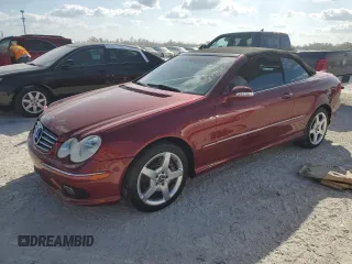 2005 Mercedes-Benz CLK-Class 5.0L with VIN WDBTK75J15F146508, listed as a Copart auction lot 77762524 with 0 mi miles and Salvage Title. Bid and sale history available at carsss.com. Image 1.