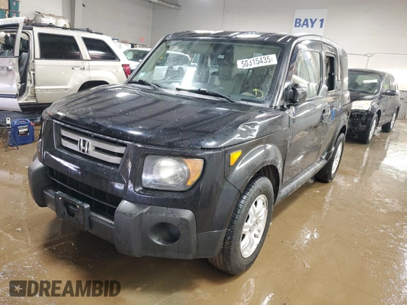 2008 Honda Element EX with VIN 5J6YH287X8L007437, listed as a Copart auction lot 50315435 with 168,285 mi miles and Salvage Title. Bid and sale history available at DreamBid. Image 1.