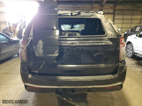 2021 Chevrolet Tahoe LT with VIN 1GNSKNKD8MR394503, listed as a Copart auction lot 46077595 with 52,290 mi miles and Salvage Title. Bid and sale history available at carsss.com. Image 6.