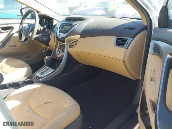2012 Hyundai Elantra GLS with VIN 5NPDH4AE4CH148512, listed as a IAAI auction lot 41643341 with 59,549 mi miles. Bid and sale history available at carsss.com. Image 5.