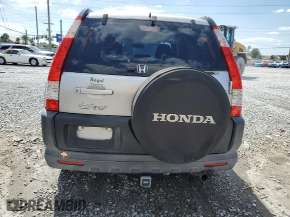 2006 Honda CR-V LX with VIN SHSRD685X6U404828, listed as a Copart auction lot 53898825 with 73,763 mi miles and Salvage Title. Bid and sale history available at DreamBid. Image 6.