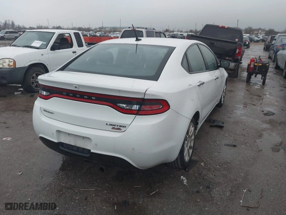 2014 Dodge Dart Limited with VIN 1C3CDFCB2ED902610, listed as a IAAI auction lot 41557978 with 182,300 mi miles. Bid and sale history available at carsss.com. Image 4.