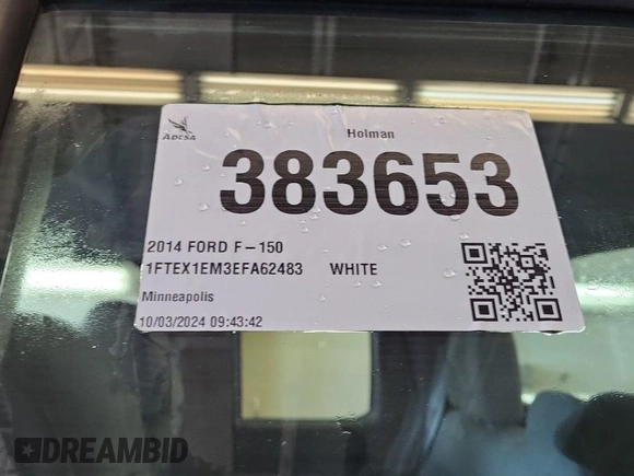 2014 Ford F-150 XL с VIN 1FTEX1EM3EFA62483, выставлен на аукционе IAAI как лот 42069076 с пробегом 142 894 миль миль и . История ставок и продаж доступна на DreamBid. Изображение 1.