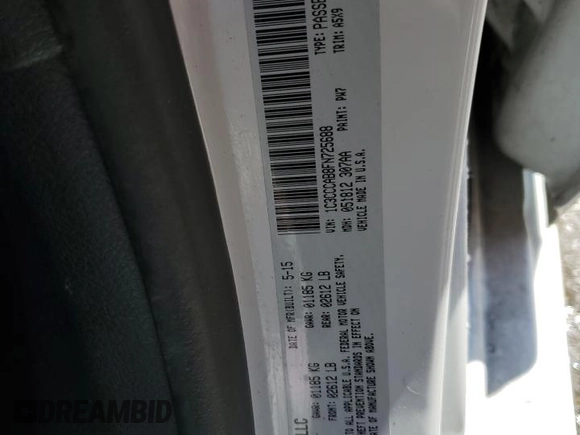 2015 Chrysler 200 Limited with VIN 1C3CCCAB8FN725688, listed as a Copart auction lot 50895415 with 163,474 mi miles and Salvage Title. Bid and sale history available at DreamBid. Image 12.