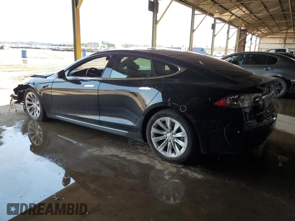 2018 Tesla Model S 75D with VIN 5YJSA1E27JF264759, listed as a Copart auction lot 59610855 with 104,375 mi miles and Salvage title. Bid and sale history available at DreamBid. Image 2.