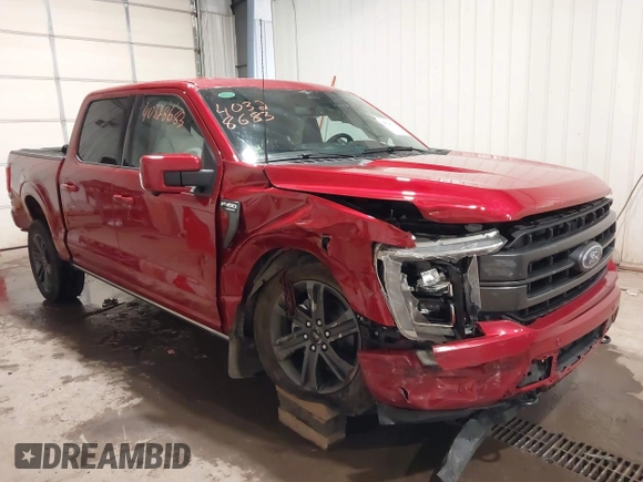 2023 Ford F-150 XL with VIN 1FTFW1E83PFC72739, listed as a IAAI auction lot 40328683 with 37,529 mi miles. Bid and sale history available at carsss.com. Image 1.
