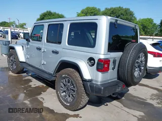 2024 Jeep Wrangler Sahara with VIN 1C4PJXEN7RW103564, listed as a IAAI auction lot 41997651 with 16,529 mi miles and . Bid and sale history available at carsss.com. Image 3.