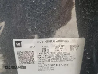 2017 Chevrolet Bolt EV Premier with VIN 1G1FX6S02H4179368, listed as a Copart auction lot 53405425 with 50,829 mi miles and Clean title. Bid and sale history available at DreamBid. Image 12.