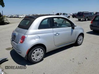 2012 FIAT 500 Pop with VIN 3C3CFFDR0CT366754, listed as a Copart auction lot 63065355 with 38,222 mi miles and Salvage title. Bid and sale history available at DreamBid. Image 3.