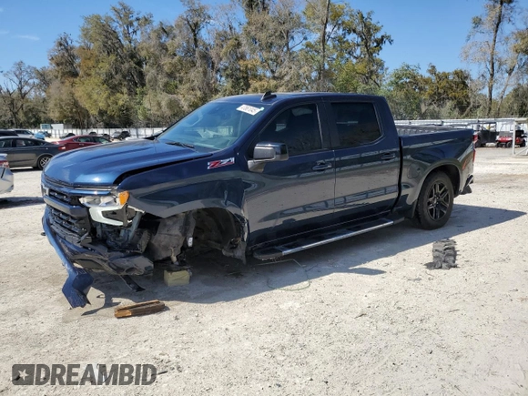 2023 Chevrolet Silverado 1500 RST with VIN 2GCUDEED3P1102891, listed as a Copart auction lot 47861045 with 50,034 mi miles and Salvage Title. Bid and sale history available at DreamBid. Image 1.