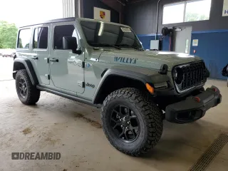 2024 Jeep Wrangler Sport S with VIN 1C4RJXN66RW167175, listed as a Copart auction lot 62923525 with 14,103 mi miles and Clean title. Bid and sale history available at DreamBid. Image 4.