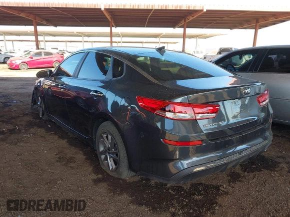 2020 Kia Optima LX with VIN 5XXGT4L34LG410127, listed as a IAAI auction lot 41335079 with 108,040 mi miles. Bid and sale history available at carsss.com. Image 3.