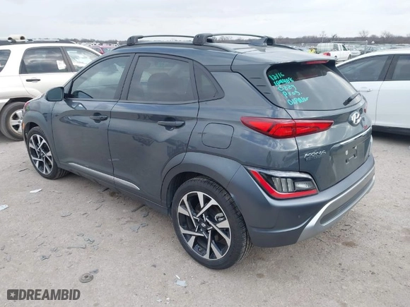 2023 Hyundai Kona Limited with VIN KM8K5CA39PU050527, listed as a IAAI auction lot 41165084 with 17,513 mi miles. Bid and sale history available at carsss.com. Image 3.