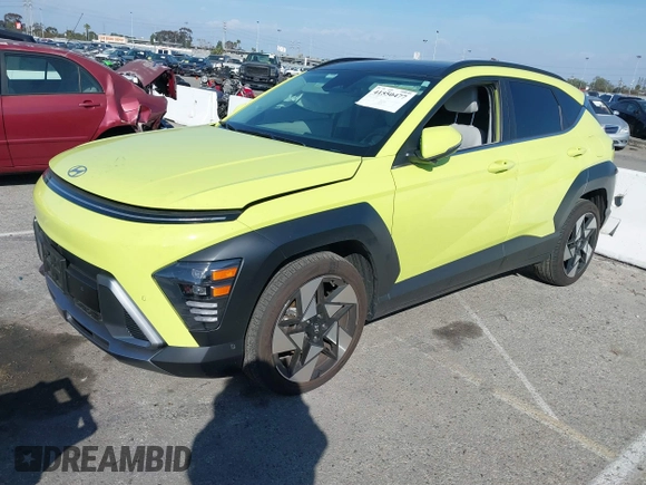 2024 Hyundai Kona Limited with VIN KM8HE3A32RU108653, listed as a IAAI auction lot 41550477 with 9,338 mi miles. Bid and sale history available at carsss.com. Image 17.