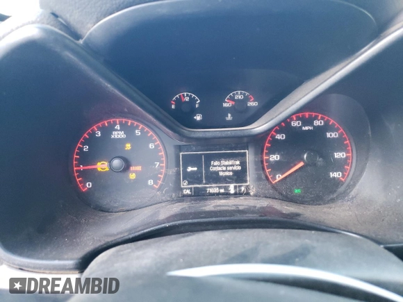 2016 GMC Canyon 2WD with VIN 1GTG5BE36G1360215, listed as a Copart auction lot 87763895 with 71,035 mi miles and Salvage Title. Bid and sale history available at carsss.com. Image 9.