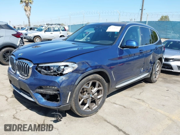2020 BMW X3 sDrive30i with VIN 5UXTY3C05L9D42497, listed as a IAAI auction lot 42131413 with 41,538 mi miles and . Bid and sale history available at DreamBid. Image 17.