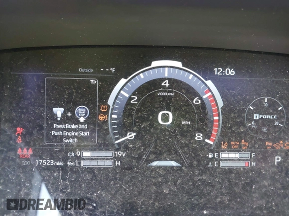 2024 Toyota Tundra 1794 Edition with VIN 5TFMA5DBXRX142402, listed as a IAAI auction lot 42063679 with 17,523 mi miles and . Bid and sale history available at DreamBid. Image 15.