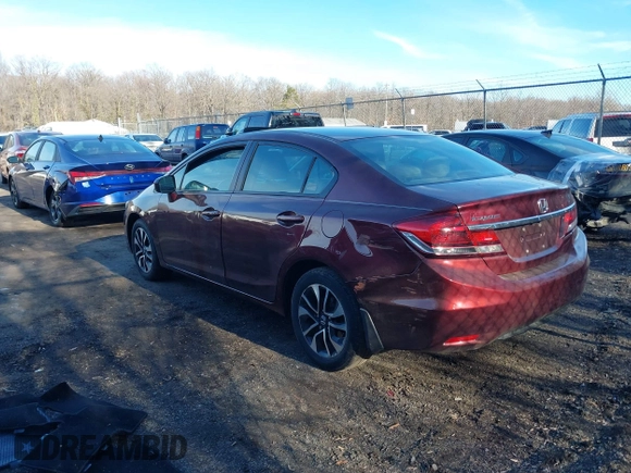 2014 Honda Civic Sedan EX with VIN 19XFB2F80EE249233, listed as a IAAI auction lot 41654087 with 119,126 mi miles. Bid and sale history available at carsss.com. Image 3.