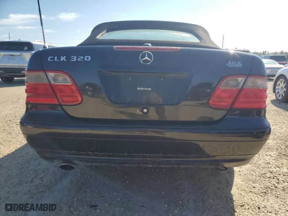 2002 Mercedes-Benz CLK-Class with VIN WDBLK65G02T119411, listed as a Copart auction lot 74130314 with 0 mi miles and Non Repairable. Bid and sale history available at carsss.com. Image 6.