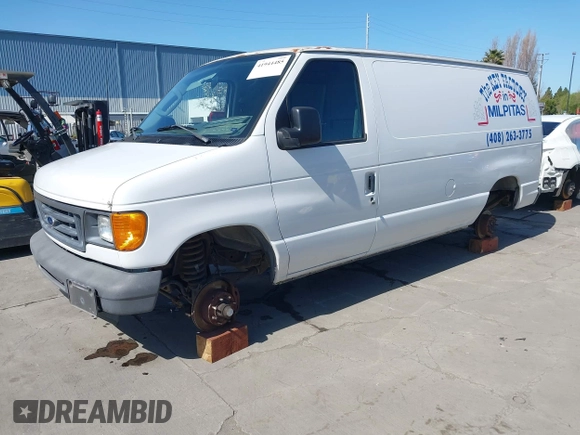 2003 Ford Econoline Cargo with VIN 1FTNE24L23HB81499, listed as a IAAI auction lot 41944485 with 86,629 mi miles and . Bid and sale history available at DreamBid. Image 2.