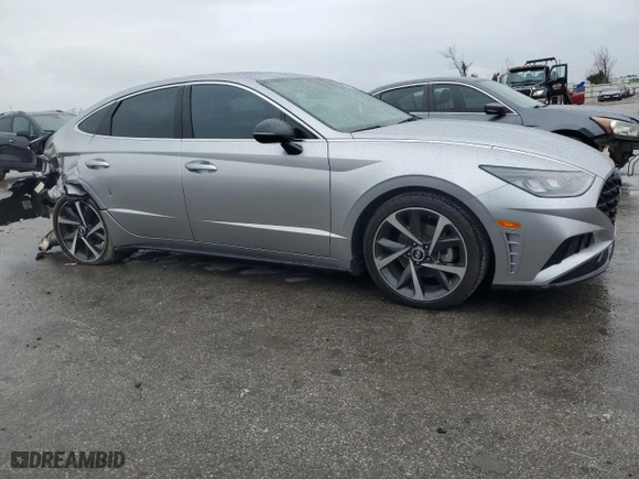 2021 Hyundai Sonata SEL Plus with VIN 5NPEJ4J2XMH128572, listed as a Copart auction lot 89406005 with 90,077 mi miles and Non Repairable. Bid and sale history available at carsss.com. Image 4.
