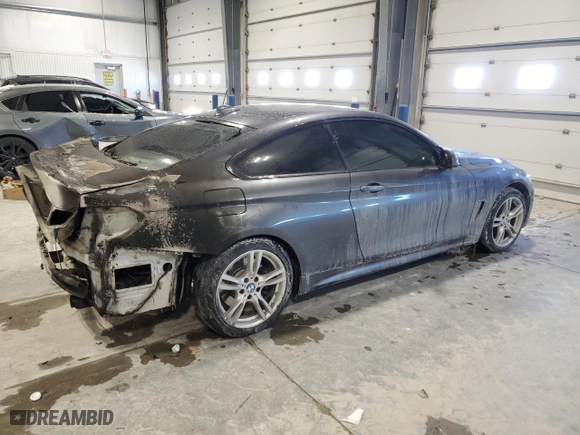2015 BMW 4 Series 435i xDrive with VIN WBA3R5C57FK372498, listed as a Copart auction lot 46132005 with 0 mi miles and Salvage Title. Bid and sale history available at carsss.com. Image 3.