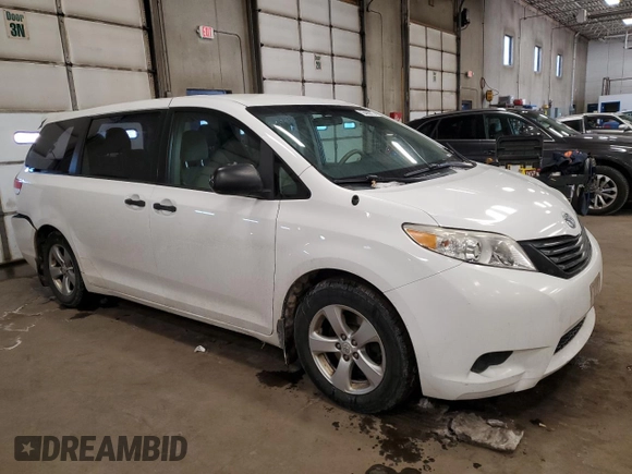2012 Toyota Sienna with VIN 5TDZK3DC8CS269050, listed as a Copart auction lot 45496015 with 179,666 mi miles and Salvage Title. Bid and sale history available at carsss.com. Image 4.