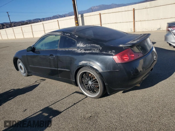 2006 Infiniti G35 Coupe with VIN JNKCV54E06M713210, listed as a Copart auction lot 80794504 with 106,017 mi miles and Salvage Title. Bid and sale history available at carsss.com. Image 2.
