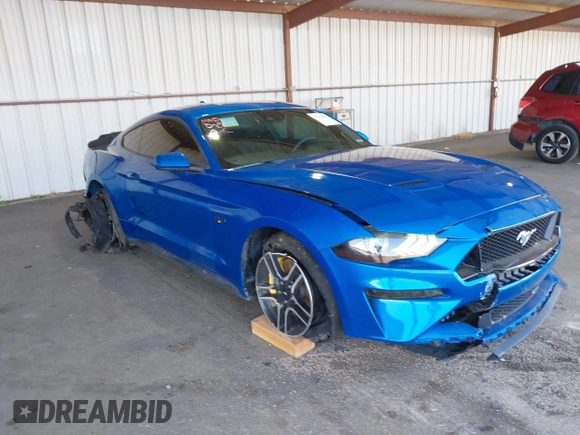 2021 Ford Mustang GT with VIN 1FA6P8CFXM5101257, listed as a IAAI auction lot 42207879 with 37,036 mi miles and . Bid and sale history available at DreamBid. Image 1.