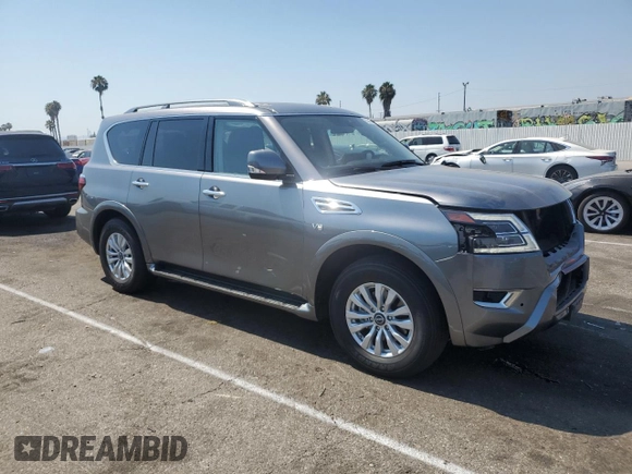 2022 Nissan Armada SV with VIN JN8AY2AC5N9161663, listed as a Copart auction lot 62266504 with 46,106 mi miles and Salvage Title. Bid and sale history available at carsss.com. Image 4.