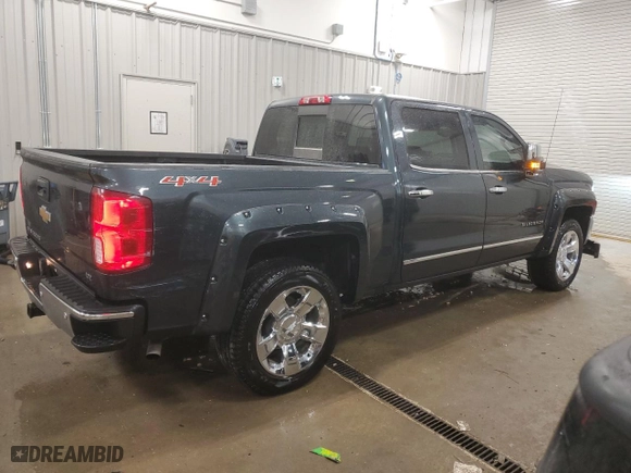 2018 Chevrolet Silverado 1500 LTZ with VIN 3GCUKSECXJG258906, listed as a Copart auction lot 44376495 with 57,428 mi miles and Salvage Title. Bid and sale history available at carsss.com. Image 3.