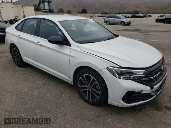 2024 Volkswagen Jetta Sport with VIN 3VWBM7BU3RM048718, listed as a Copart auction lot 60830345 with 9,129 mi miles and Salvage title. Bid and sale history available at DreamBid. Image 4.