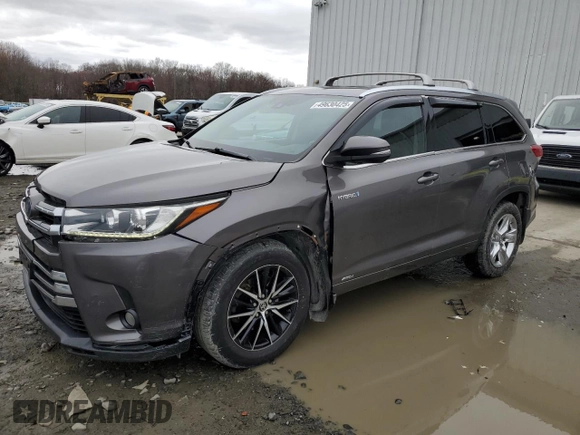 2017 Toyota Highlander Hybrid Limited with VIN 5TDDGRFH2HS031001, listed as a Copart auction lot 49630425 with 72,726 mi miles and Clean title. Bid and sale history available at DreamBid. Image 1.