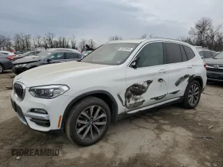 2019 BMW X3 xDrive30i with VIN 5UXTR9C55KLP76915, listed as a Copart auction lot 43018045 with 67,003 mi miles and Salvage Title. Bid and sale history available at carsss.com. Image 1.