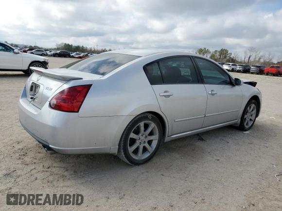 2007 Nissan Maxima 3.5 SL with VIN 1N4BA41EX7C842589, listed as a Copart auction lot 43861875 with 0 mi miles and Salvage Title. Bid and sale history available at carsss.com. Image 3.