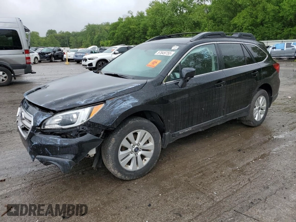 2017 Subaru Outback Premium with VIN 4S4BSADC0H3215929, listed as a Copart auction lot 57849755 with 124,221 mi miles and Salvage title. Bid and sale history available at DreamBid. Image 1.