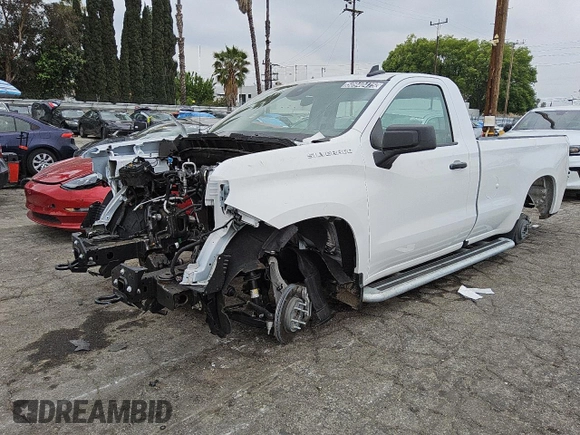 2024 Chevrolet Silverado 1500 Work Truck with VIN 3GCNAAED8RG336475, listed as a Copart auction lot 50422115 with 0 mi miles and Salvage Title. Bid and sale history available at carsss.com. Image 1.