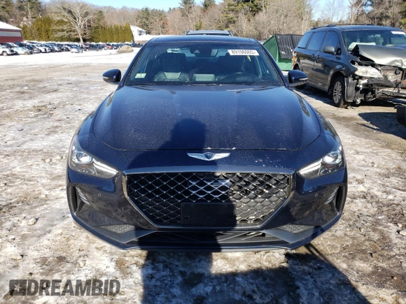 2019 Genesis G70 Dynamic with VIN KMTG34LE8KU032664, listed as a Copart auction lot 89106065 with 27,659 mi miles and Salvage Title. Bid and sale history available at DreamBid. Image 5.