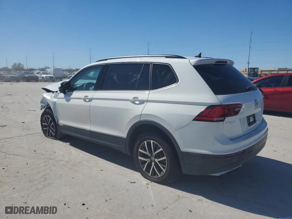2021 Volkswagen Tiguan S with VIN 3VV1B7AX5MM063179, listed as a Copart auction lot 46651655 with 0 mi miles and Salvage Title. Bid and sale history available at carsss.com. Image 2.