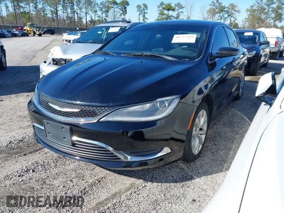 2015 Chrysler 200 C with VIN 1C3CCCCB4FN524965, listed as a IAAI auction lot 41757269 with 187,293 mi miles. Bid and sale history available at carsss.com. Image 2.