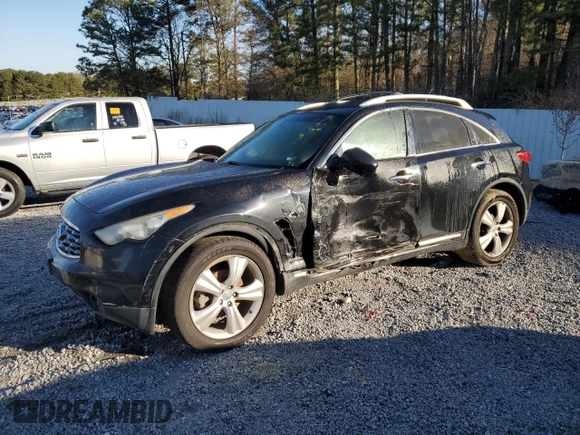 2010 Infiniti FX with VIN JN8AS1MU0AM800328, listed as a Copart auction lot 46993445 with 201,409 mi miles and Salvage title. Bid and sale history available at DreamBid. Image 1.