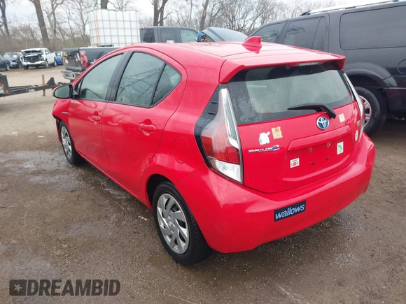 2015 Toyota Prius One with VIN JTDKDTB34F1094294, listed as a IAAI auction lot 41855669 with 108,176 mi miles and . Bid and sale history available at carsss.com. Image 3.