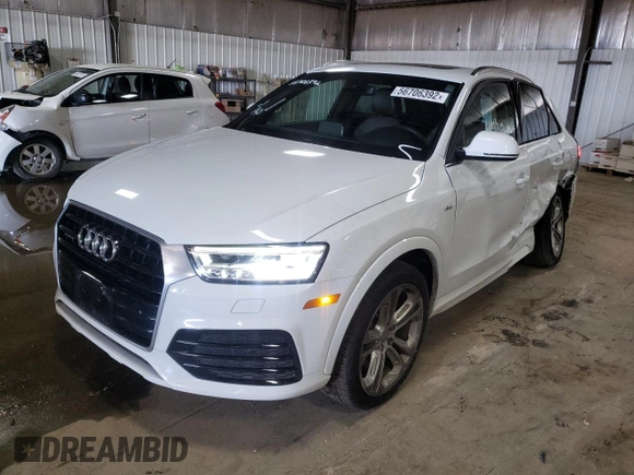 2016 Audi Q3 Prestige with VIN WA1GFCFS8GR023162, listed as a Copart auction lot 56706392 with 60,043 mi miles. Bid and sale history available at carsss.com. Image 2.