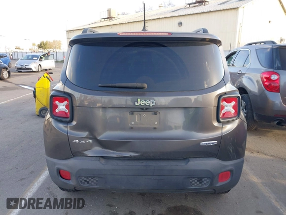 2017 Jeep Renegade Altitude with VIN ZACCJBBB4HPE93661, listed as a IAAI auction lot 41593284 with 92,667 mi miles and . Bid and sale history available at DreamBid. Image 16.