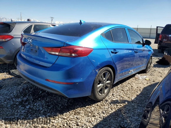 2018 Hyundai Elantra SEL with VIN 5NPD84LF1JH232063, listed as a Copart auction lot 47627694 with 192,905 mi miles and Salvage Title. Bid and sale history available at DreamBid. Image 3.