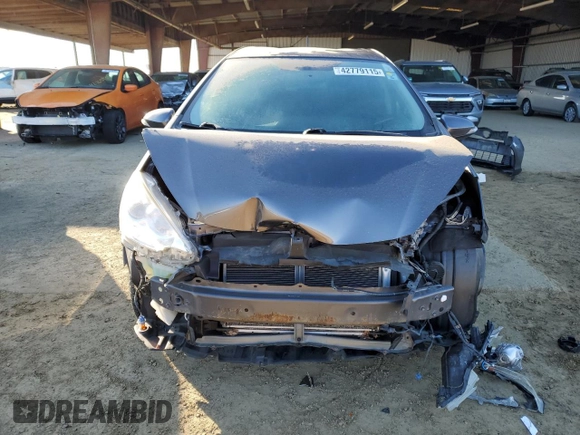 2012 Toyota Prius One with VIN JTDKDTB34C1522795, listed as a Copart auction lot 42779115 with 80,581 mi miles and Salvage Title. Bid and sale history available at carsss.com. Image 5.
