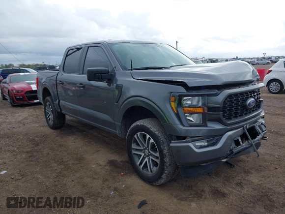 2023 Ford F-150 XL with VIN 1FTFW1E55PKF68245, listed as a IAAI auction lot 41107774 with 18,938 mi miles. Bid and sale history available at carsss.com. Image 1.